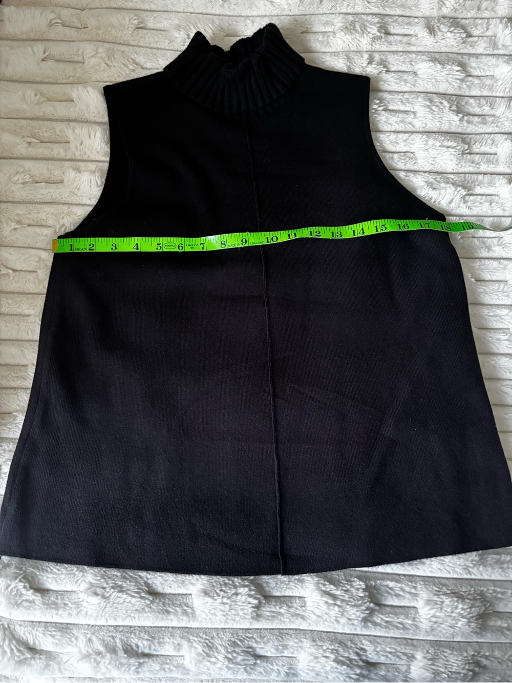 Marled 2-Piece Knit Set Sleeveless Mock Neck Top & Pants Black Size L - Picture 6 of 8